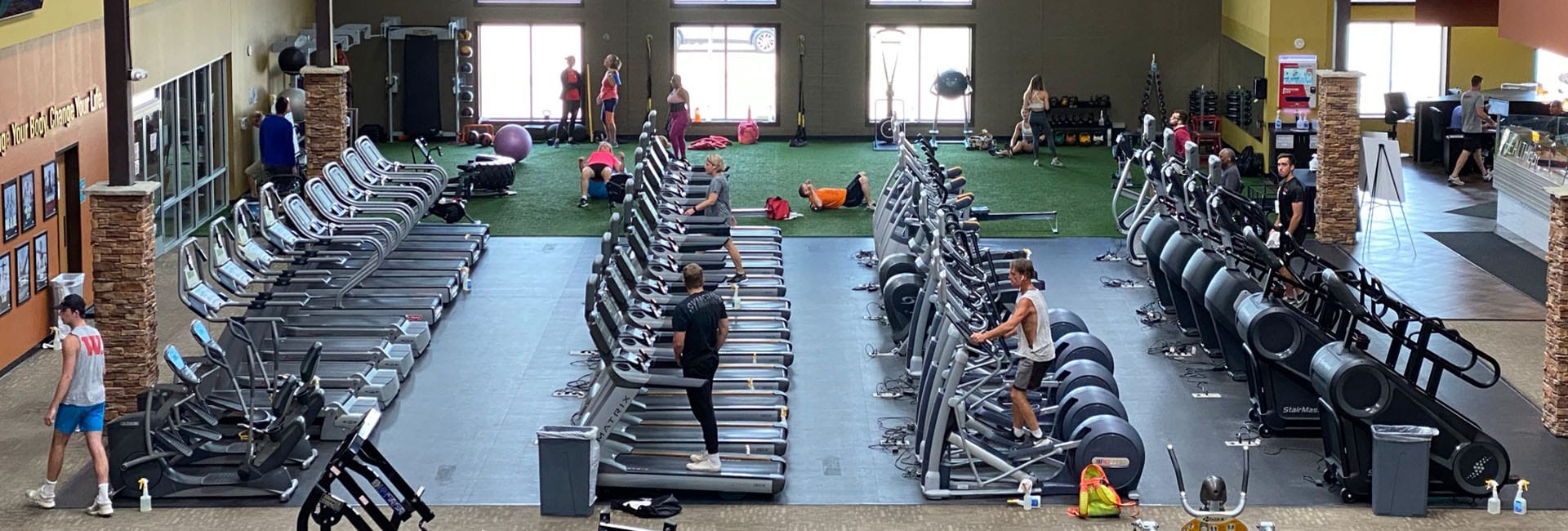 rows of cardio machines